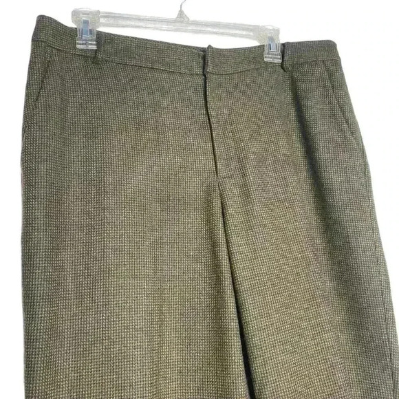 Lauren brown merino wool tweed fully lined straight leg trousers size 12 - Picture 4 of 11